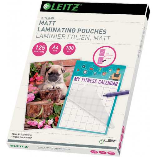 Leitz Eva lamineerhoes ft A4, 250 micron (2 x 125 micron), mat, pak van 100 stuks