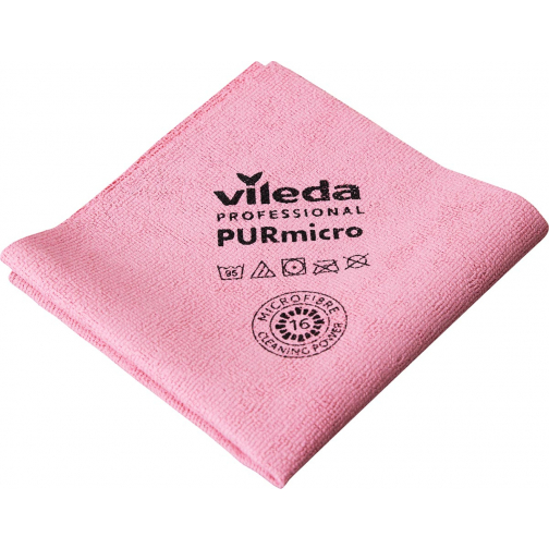 Vileda microvezeldoek Purmicro Active, pak van 5 stuks, rood