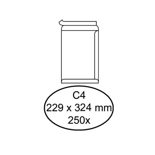 Envelop Hermes akte C4 229x324mm zelfklevend wit 250stuks