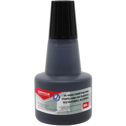 OFFICE products stempelinkt, oliebasis, flesje van 30 ml, zwart
