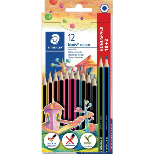 Staedtler Noris colour kleurpotloden, blister van 10 + 2 gratis