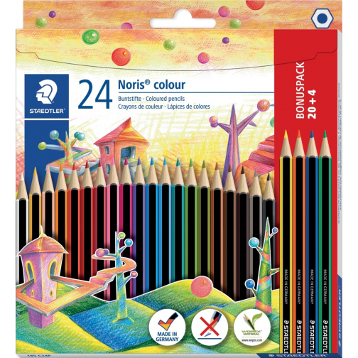 Staedtler Noris colour kleurpotloden, blister van 20 + 4 gratis