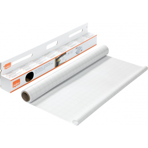 Nobo Instant whiteboardfolie, ft 60 x 80 cm, rol van 25 vellen, wit, geruit