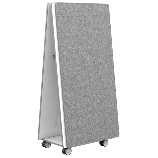 Nobo Move & Meet mobiel systeem met 2 whiteboard/memobord panelen, ft 180 x 90 cm