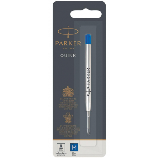 Parker Quink vulling voor balpen medium, blauw, op blister