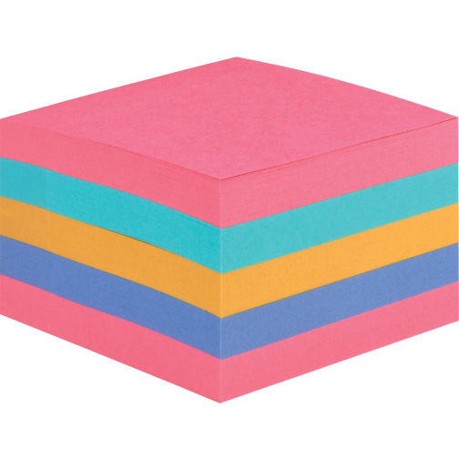 Post-it Super Sticky Notes kubus, 440 vel, ft 76 x 76 mm, geassorteerde regenboogkleuren