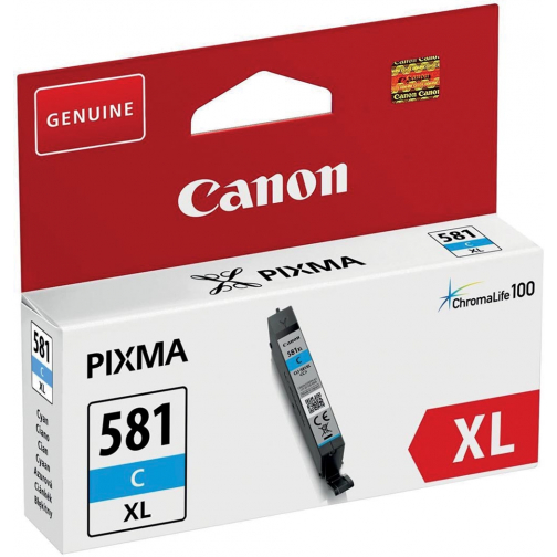 Canon inktcartridge CLI-581C XL, 170 foto's, OEM 2049C001, cyaan
