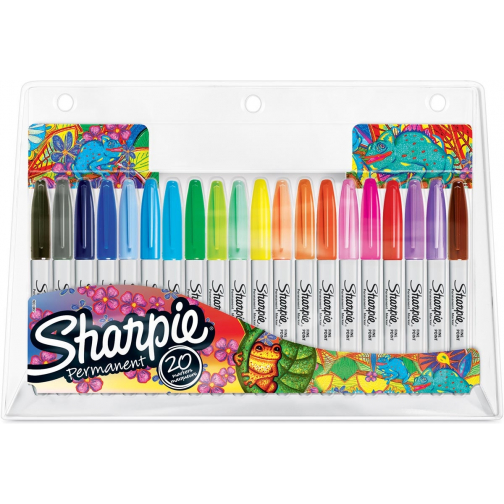 Sharpie permanente marker, etui van 20 stuks in geassorteerde kleuren