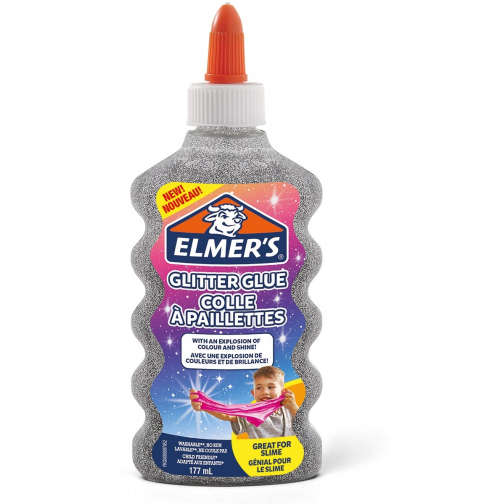 Elmer's glitterlijm, flacon van 177 ml, zilver