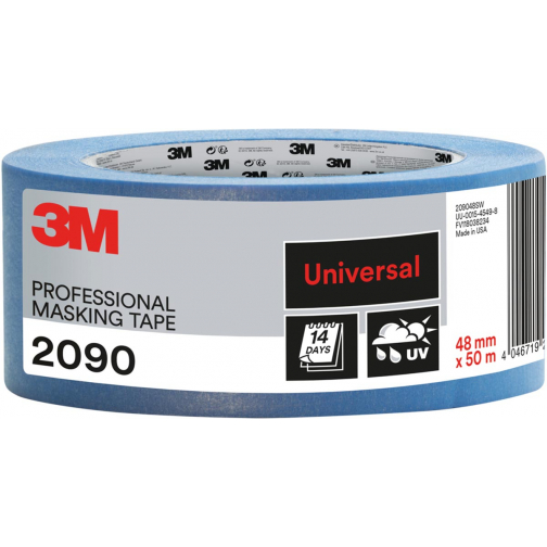 3M professionele afplaktape, voor diverse oppervlakken, ft 48 mm x 50 m, blauw