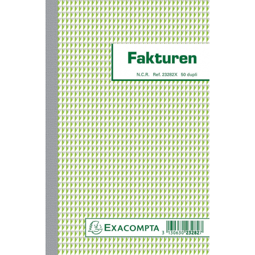 Exacompta facturen, ft 21 x 13,5 cm, dupli, verticaal, Nederlandstalig