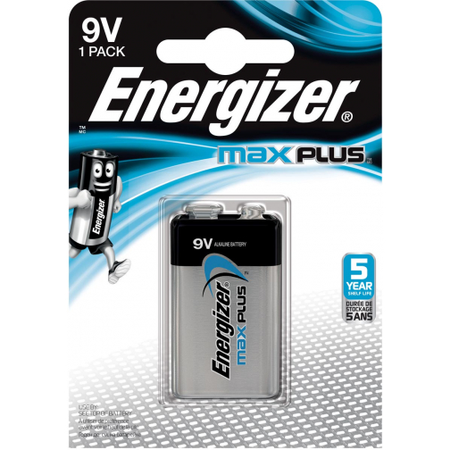 Energizer batterij Max Plus 9V, op blister
