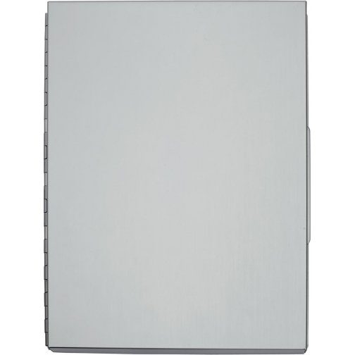 MAULassist klembordkoffer aluminium A4 staand, draait linksom open (zijkant)