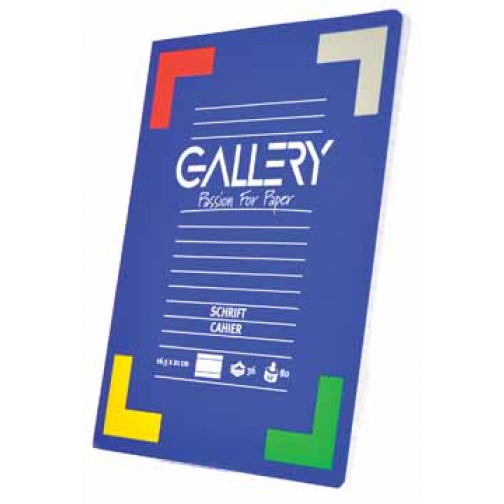 Gallery schrift, ft 16,5 x 21 cm, gelijnd, 72 bladzijden