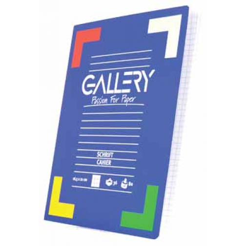 Gallery schrift, ft 16,5 x 21 cm, geruit 5 mm, 72 bladzijden