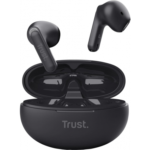 Trust Yavi Bluetooth draadloze oortjes, noice cancelling earphones, zwart