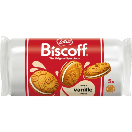 Lotus Biscoff gevulde speculoos, display van 16 stuks met 5 koekjes, 50 g, vanille