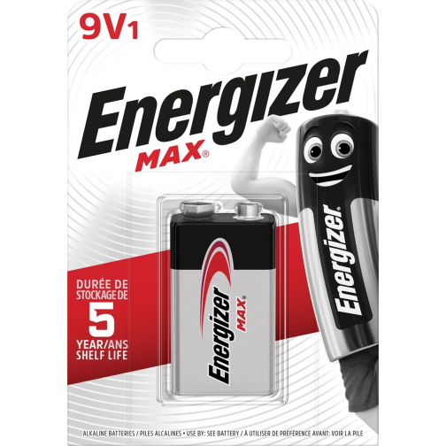 Energizer batterij Max 9V, op blister