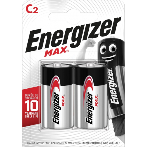 Energizer batterijen Max C, blister van 2 stuks