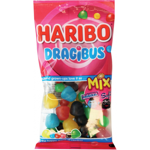 Haribo snoep dragibus Duomix, zak van 130 g