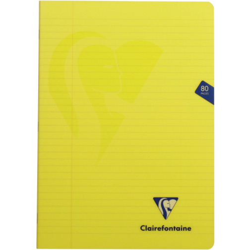 Clairefontaine schrift mimesys voor ft A4, 80 bladzijden, kaft in PP, gelijnd, geassorteerde kleuren