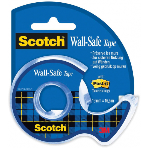 Scotch Wall-Safe tape ft 19 mm x 16,5 m, op blister