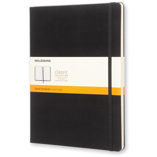 Moleskine notitieboek, ft 19 x 25 cm, gelijnd, harde cover, 192 blad, zwart