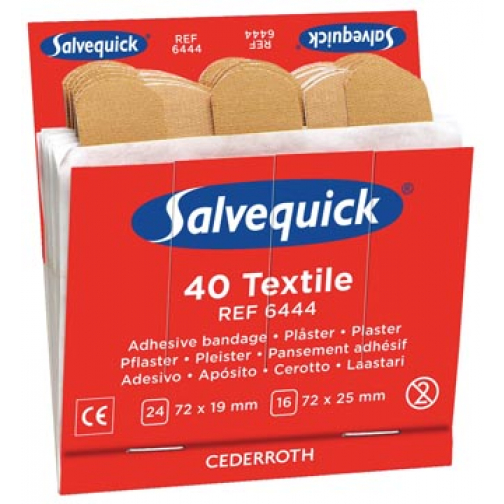 Salvequick navulling voor pleisterautomaat, elastische pleisters, pak van 6 navullingen