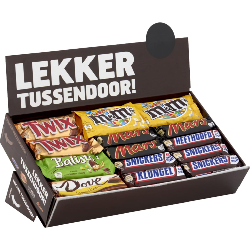 Chocoladerepen, doos van 49 stuks, mix