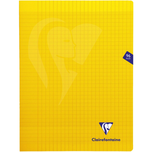 Clairefontaine schrift Mimesys voor ft A4+, 96 bladzijden, kaft in PP, seyès, geel