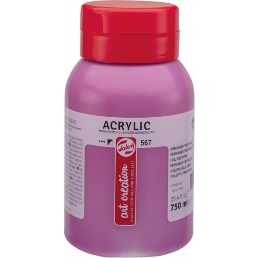 Talens Art Creation acrylverf flacon van 750 ml, permanentroodviolet