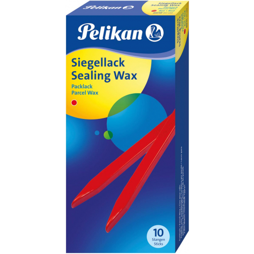 Pelikan zegelwas 60/10, doos van 10 stuks, rood