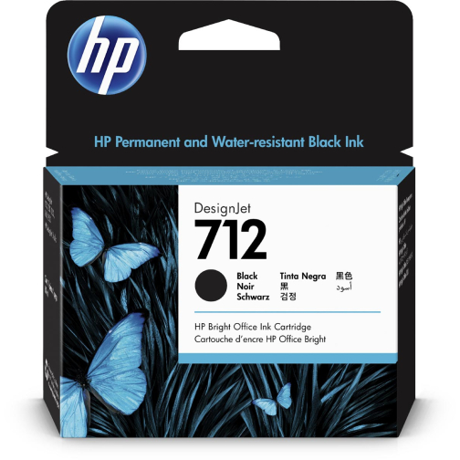 HP inktcartridge 712, 80 ml, OEM 3ED71A, zwart