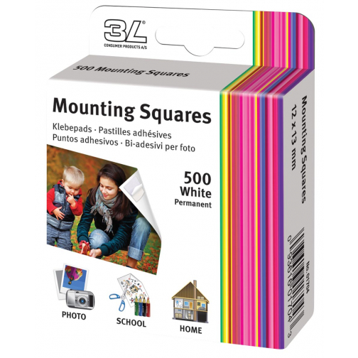 3L fotokleefstrips, 12x13 mm, doos van 500 stuks