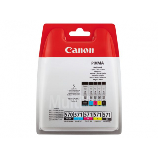 Inktcartridge Canon PGI-570 CLI-571 2x zwart 3 kl