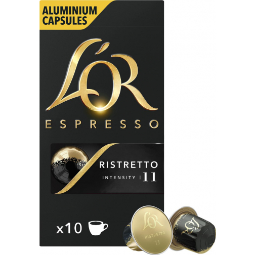 Douwe Egberts koffiecapsules L'Or Intensity 11, Ristretto, pak van 10 capsules