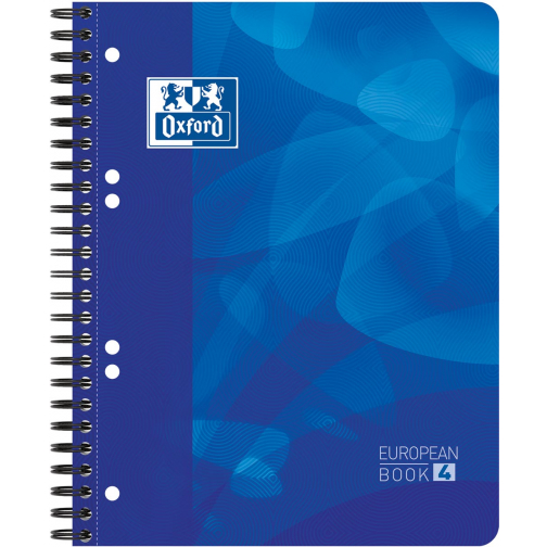 Oxford School Projectbook spiraalschrift, ft A5+, 6-gaats perforatie, gelijnd, blauw
