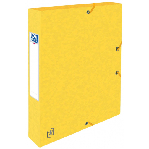 Elba elastobox Oxford Top File+ rug van 4 cm, geel