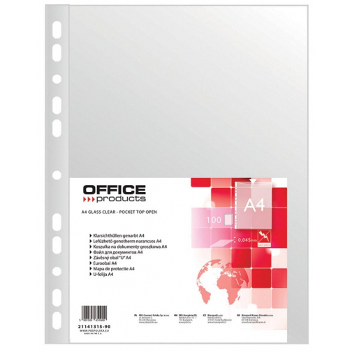 OFFICE products showtas, A4, 45 microns, pak van 100 stuks