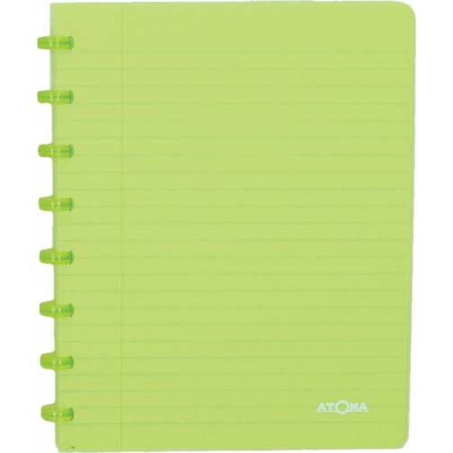 Atoma Trendy schrift, ft A5, 144 bladzijden, gelijnd, transparant groen