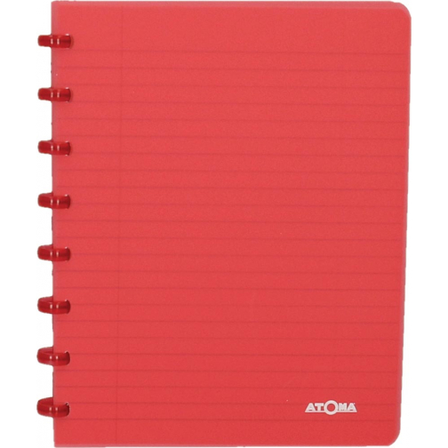 Atoma Trendy schrift, ft A5, 144 bladzijden, gelijnd, transparant rood