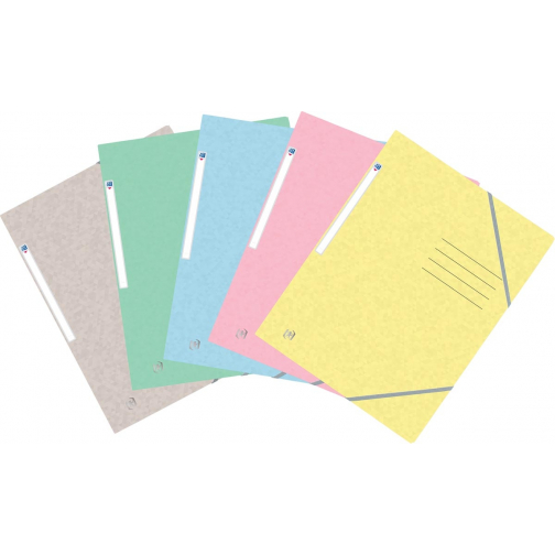 Oxford Top File+ elastomap, voor ft A4, geassorteerde pastelkleuren