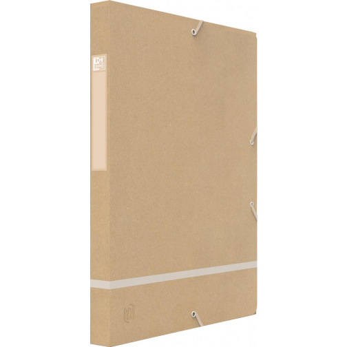 Oxford Touareg elastobox, uit karton, ft A4, rug van 2,5 cm, naturel en wit