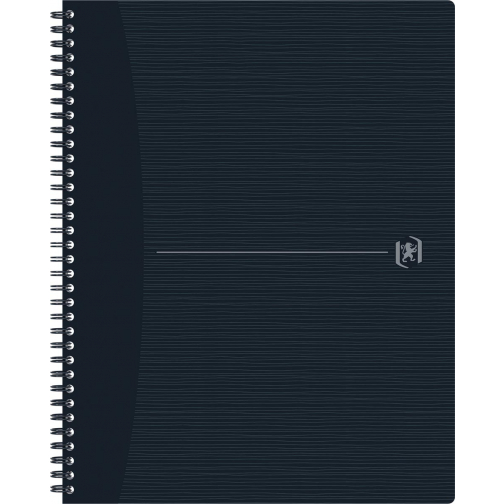 Oxford Origin spiraalschrift, ft A4+, 140 bladzijden, geruit 5 mm, zwart