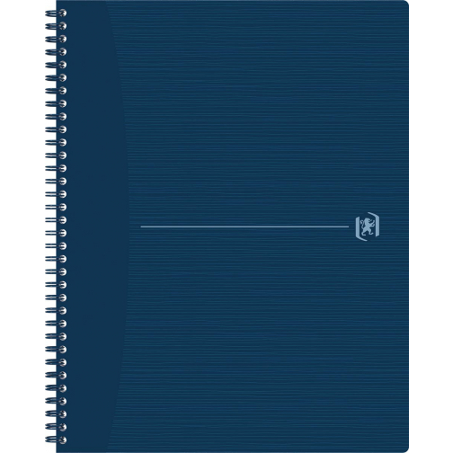 Oxford Origin spiraalschrift, ft A4+, 140 bladzijden, geruit 5 mm, blauw