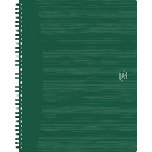 Oxford Origin spiraalschrift, ft A4+, 140 bladzijden, geruit 5 mm, groen