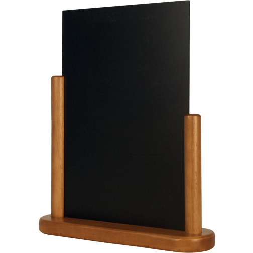 Securit tafelkrijtbord Elegant ft A4, teak