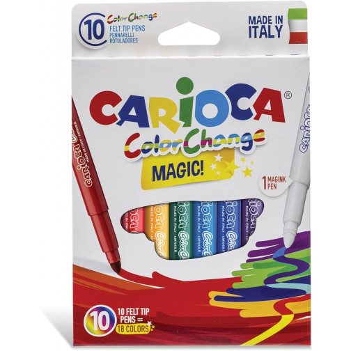 Carioca viltstiften Magic, 10 stiften in een kartonnen etui