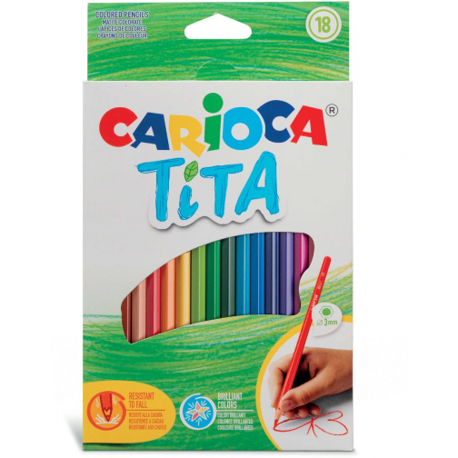 Carioca kleurpotlood Tita, 18 stuks in een kartonnen etui