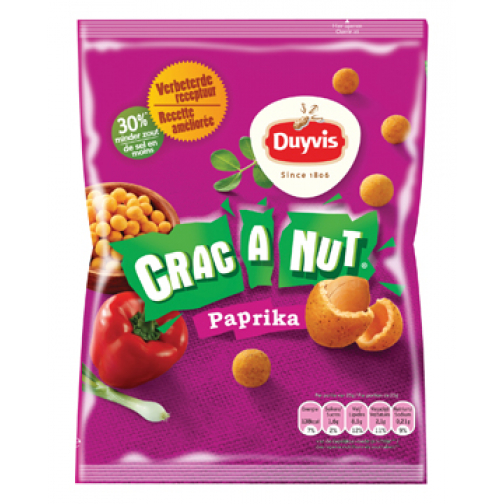 Duyvis nootjes Crac A Nut paprika, zakje van 200 gram